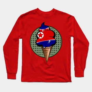 North Korean flag ice cream Long Sleeve T-Shirt